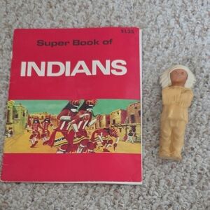 Vintage Native Book with Figurine